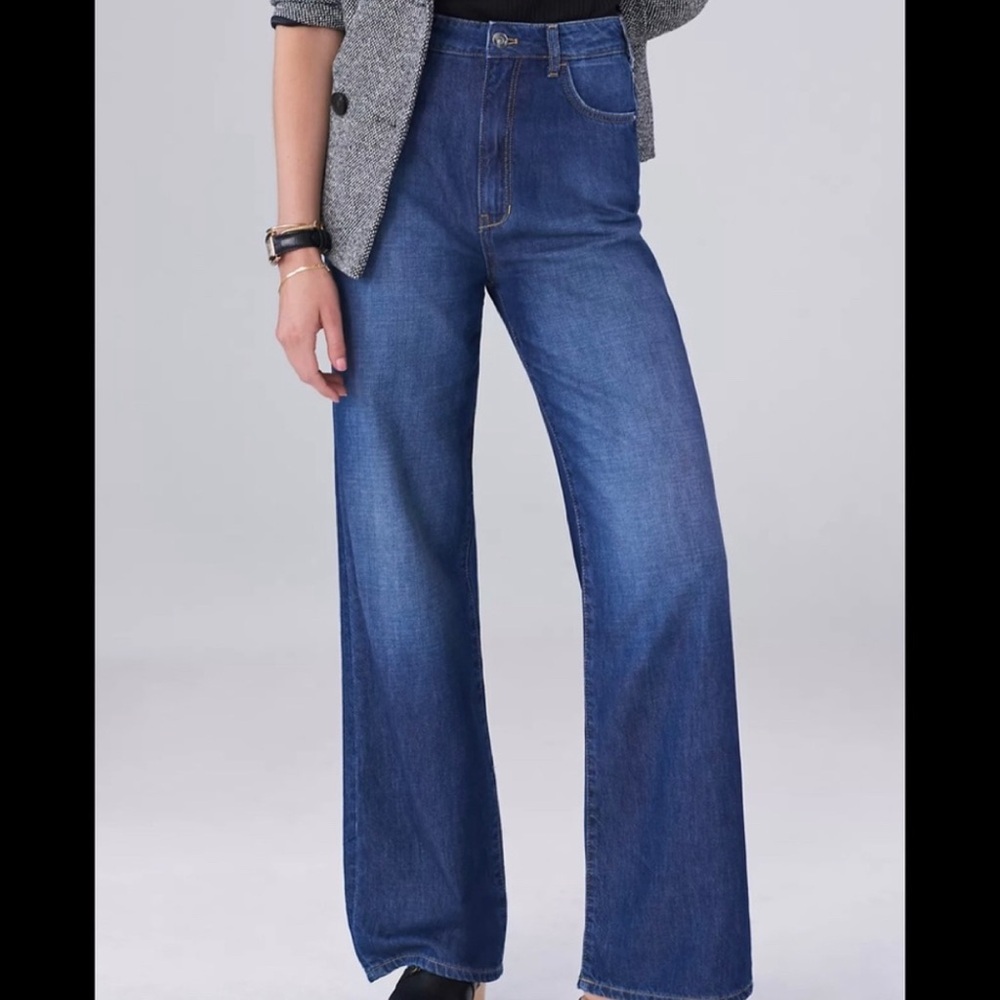 Pilcro Anthropologie The Annie Jeans Denim Wide Leg, Size 26